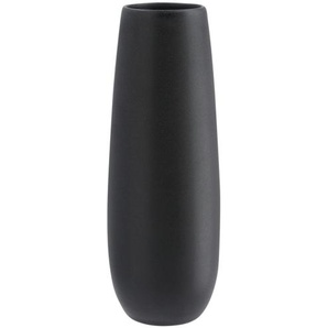 Vase - schwarz - Steinzeug - 25 cm - [6.0] | Möbel Kraft