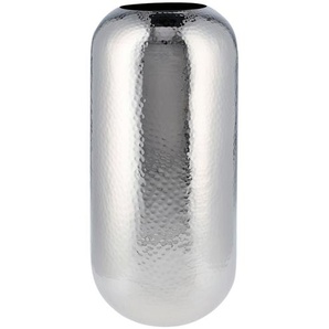 Vase ¦ silber ¦ Stahl ¦ Maße (cm): H: 40  Ø: 20