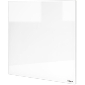 VASNER Infrarotheizung Glas mit Rahmen weiß, 450 W, Citara G Heizkörper Infrarot Glasheizung, IP44 Bad geeignet Gr. B/H/T: 60 cm x 60 cm x 2,5 cm, 450 W, unten-rechts, weiß Heizkörper