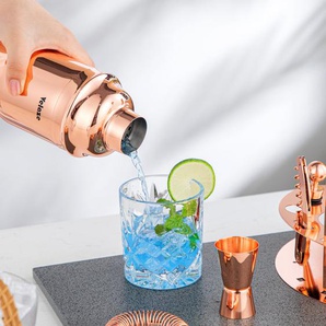 Velaze Serie, 10-teiliges Bar Cocktail Shaker Set aus Edelstahl