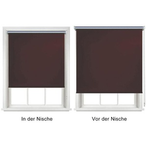 Hengda - Verdunkelungsrollo Klemmfix ohne Bohren 100% Polyester 40cm x 160cm Braun Verdunklungsrollo Fensterrollo Rollo Seitenzugrollo Klemmrollo für