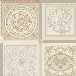 Versace Vliestapete Wallpaper Versace 5 Design Patchwork, leicht strukturiert, abstrakt, gemustert, leicht glänzend, (1 St), auffallende Fliesen-Tapete Tapeten Wohnzimmer Schlafzimmer Küche Optik