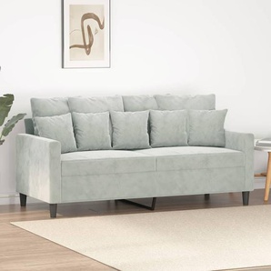 Vidaxl 2-Sitzer-Sofa Hellgrau 140 Cm Samt 359303