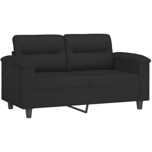 2-Sitzer-Sofa Schwarz 120 cm Mikrofasergewebe Vidaxl