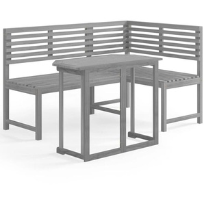 vidaXL 2-tlg. Bistro-Set Massivholz Akazie grau (3057865)