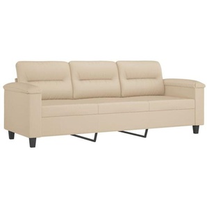 Vidaxl - 3-Sitzer-Sofa Creme 180 cm Mikrofasergewebe