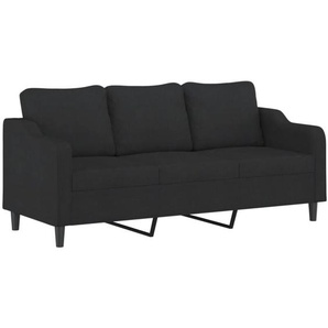 Vidaxl - 3-Sitzer-Sofa Schwarz 180 cm Stoff