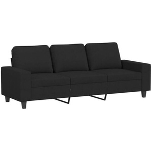 Vidaxl - 3-Sitzer-Sofa Schwarz 180 cm Stoff