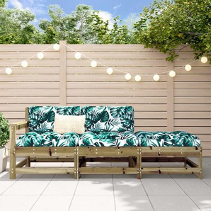 Vidaxl 3-Tlg. Garten-Lounge-Set Massivholz Kiefer 3