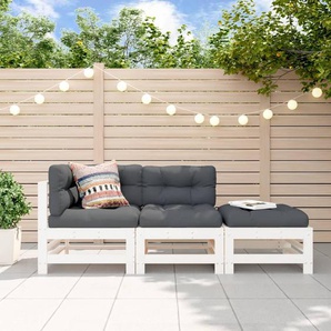 Vidaxl 3-Tlg. Garten-Lounge-Set Massivholz Kiefer 6