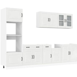 Vidaxl - 7-tlg. Küchenschrank-Set Kalmar Hochglanz-Weiß Holzwerkstoff