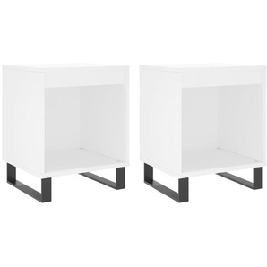 Vidaxl Bedside Cabinets 2 Pcs High Gloss White 40X35x50 Cm Engineered Wood