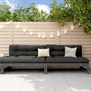 Vidaxl Garten-Mittelsofas 2 Stk. 120x80 cm Massivholz Kiefer