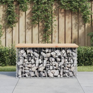 Vidaxl Gartenbank Aus Gabionen 103X31,5X42 Cm Massivholz Kiefer