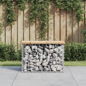 Vidaxl Gartenbank Aus Gabionen 103X31,5X42 Cm Massivholz Kiefer