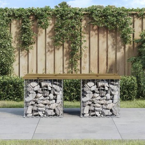 Vidaxl Gartenbank Aus Gabionen 103X31x42 Cm Kiefernholz Imprägniert