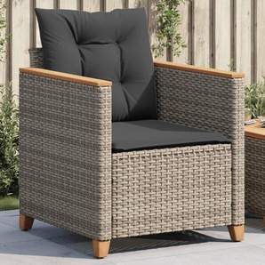 Vidaxl Gartensessel Mit Kissen Poly Rattan