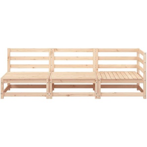 Vidaxl Gartensofa 3-Sitzer Massivholz Kiefer