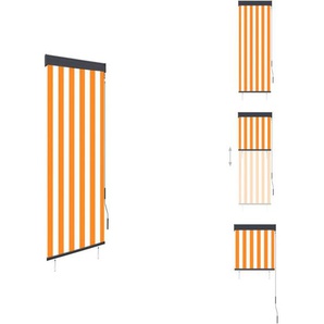 Vidaxl - Jalousien & Rollos - Living Außenrollo 60 x 250 cm Weiß und Orange - Orange