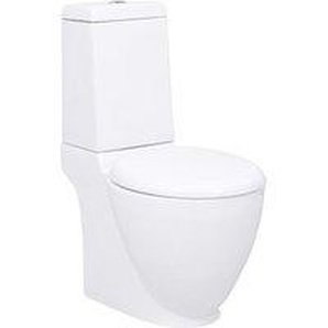 Vidaxl - Keramik-Toilette Abgang Horizontal Weiß 492235