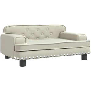 Kindersofa Creme 70x45x30 cm Kunstleder Vidaxl