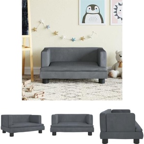 Vidaxl - Kindersofa Dunkelgrau 60x40x30 cm Samt