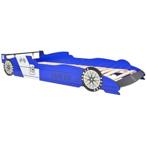 vidaXL LED Race Car Bed 90 x 200 cm Blue