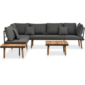 vidaXL Lounge-Set mit Auflagen Massivholz Akazie (46465)