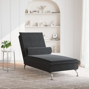 Vidaxl Massage-Chaiselongue mit Nackenrolle aus Samt