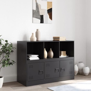 Vidaxl Sideboard Schwarz 99X39x73 Cm Stahl