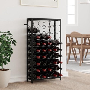 Vidaxl Wine Rack For 45 Bottles Black 54X18x100 Cm Wrought Iron