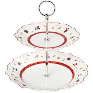 Villeroy & Boch Etagere Toys Delight, Keramik, Weihnachten, rund, 24 cm, Tragegriff, hitzebeständig, Tischkultur & Servieren, Etageren