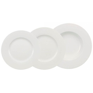 Villeroy & Boch Tafelservice Wonderful World White (12-tlg), 4 Personen, Fine China-Porzellan, Made in Germany, Fine China Porzellan