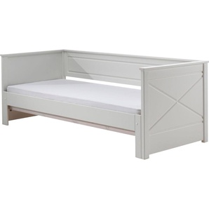 Vipack Bett Vipack Pino (Made in Europe), Kojenbett LF 90x200 cm, ausziehen auf 180x200 cm, Ausf. Weiß lackiert