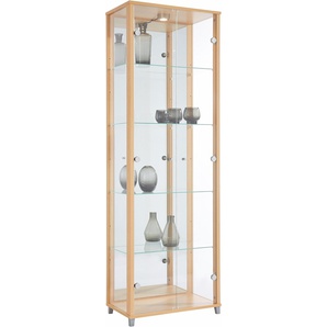 Vitrine FIF MÖBEL OPTIMA Schränke braun (buchefarben) Vitrinen