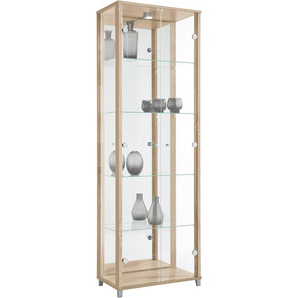 Vitrine FIF MÖBEL OPTIMA Schränke braun (eichefarben sägerau) Vitrinen