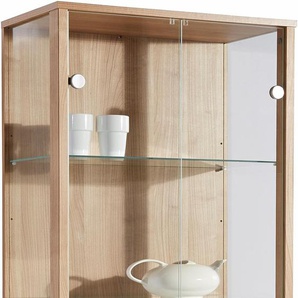 Vitrine FIF MÖBEL OPTIMA Schränke Gr. B/H/T: 58 cm x 172 cm x 33 cm, braun (nocefarben) Vitrinen