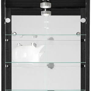 Vitrine FIF MÖBEL OPTIMA Schränke Gr. B/H/T: 58 cm x 172 cm x 33 cm, schwarz Vitrinen