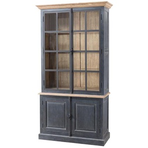 Vitrine Gordes 110x46x230 old black & natural