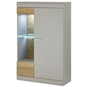 Vitrine  Siero ¦ grau ¦ Maße (cm): B: 90 H: 35