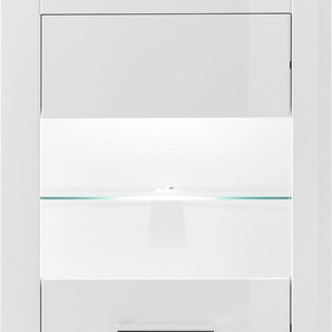 Vitrine INOSIGN BIANCO Schränke Gr. B/H/T: 65 cm x 142 cm x 35 cm, 2 St., weiß (weiß matt, mdf hochglanz) Vitrinen Höhe 142 cm