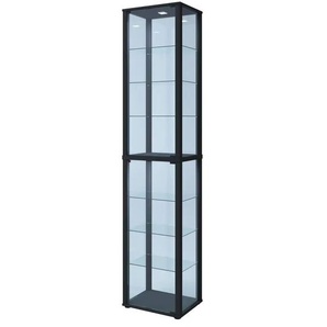 Vitrine ¦ schwarz ¦ Maße (cm): B: 50 H: 227