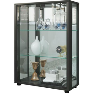 Vitrine ¦ schwarz ¦ Maße (cm): B: 60 H: 80