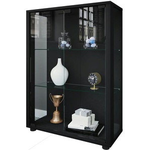 Vitrine ¦ schwarz ¦ Maße (cm): B: 60 H: 80