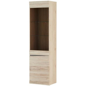 Vitrine  Turino ¦ holzfarben ¦ Maße (cm): B: 54 H: 196 T: 40