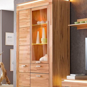 Vitrine VOGL MÖBELFABRIK Schränke beige (kernbuche teilmassiv) Höhe 209 cm