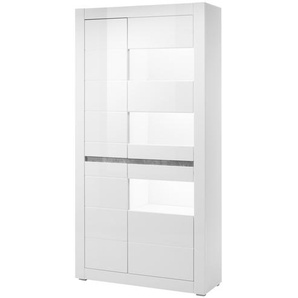 Vitrine - weiß - Materialmix - 100 cm - 198 cm - 35 cm | Möbel Kraft