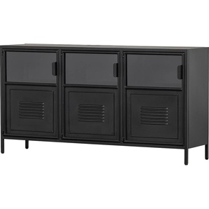 Vitrine WOOOD Ronja Schrank Schränke Gr. B: 143 cm, schwarz Vitrinen