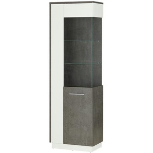 Vitrine  Zenga ¦ grau ¦ Maße (cm): B: 63 H: 198 T: 38