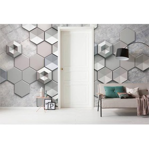 Vlies Fototapete Hexagon Concrete